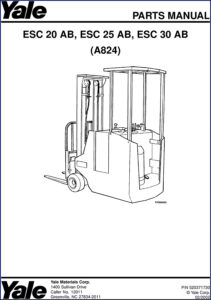 yale esc 20 ab, esc 25 ab, esc, yale parts catalog, yale esc