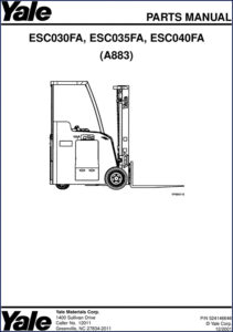 yale esc030fa, esc035fa, esc040fa 2001 parts catalog, yale parts catalog, yale esc030fa,