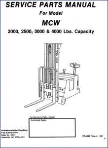 yale mcw 2000, yale manual, yale mcw