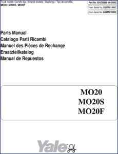 2006 yale mo20 parts catalog, parts catalog,  yale