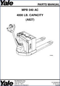 yale mpb 040 2002 parts catalog, yale parts catalog, yale mpb