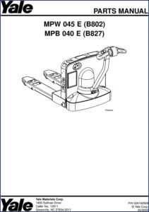 yale mpw 045 e mpb 040 e 2002, yale parts catalog, yale mpw