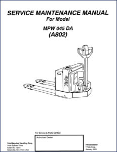 yale mpw045da 2001 service manual, yale service manual, yale mpw045da