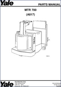 yale mtr 700 2002 parts catalog, yale parts catalog, yale mtr