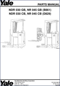 yale ndr 030, nr 045 2002 parts catalog, yale parts catalog, yale ndr