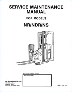 yale nr, ndr, ns 1991 service manual, yale service manual, yale nr,