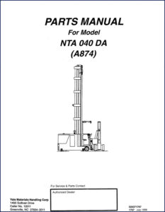 yale nta 040 da 1998 parts catalog, yale parts catalog, yale nta
