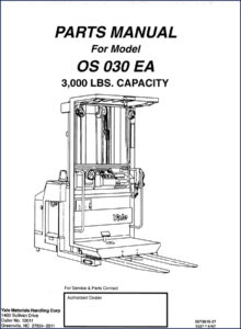 yale os030ea 1997 parts catalog, yale parts catalog, yale os030ea