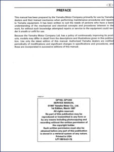 yamaha gp760 gp1200 1997 service manual, yamaha service manual, yamaha gp760