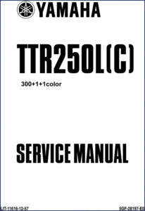 yamaha ttr250l service manual, yamaha service manual, yamaha ttr250l