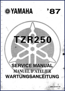 yamaha tzr250 1987 service manual, yamaha service manual, yamaha tzr250