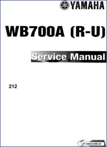 yamaha wb700a service manual, yamaha service manual, yamaha wb700a