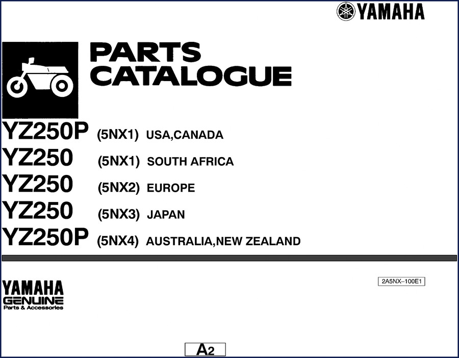 yamaha yz250 parts catalog, yamaha parts catalog, yamaha yz250