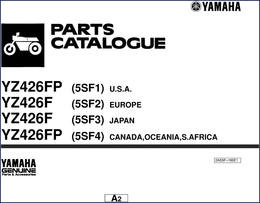 yamaha yz426fp, yz426f parts catalog, yamaha parts catalog, yamaha yz426fp,