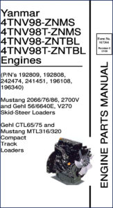 yanmar 2066, 2076, 2086, 2700v, 5640e 2009 parts, yanmar parts catalog, yanmar 2066,