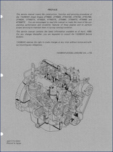 yanmar 2tn66e, 3tn66e, 3tna72e, 3tn75e, 3tnc78e 1989 service, yanmar service manual, yanmar 2tn66e,