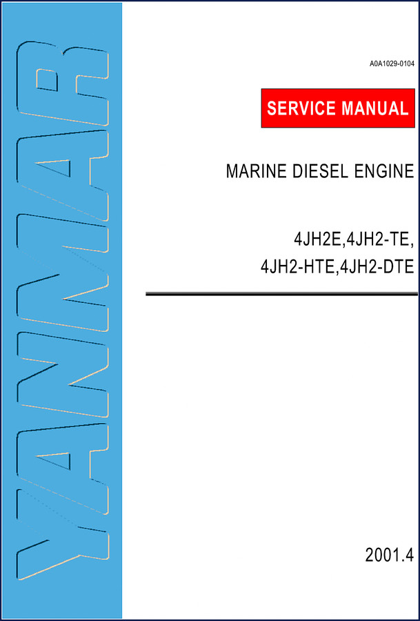 yanmar 4jh2 series 2001 service manual (4jh2e, yanmar service manual, yanmar 4jh2