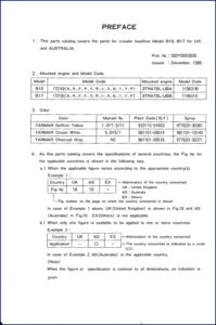 yanmar b12, b17 1989 parts catalog, yanmar parts catalog, yanmar b12,
