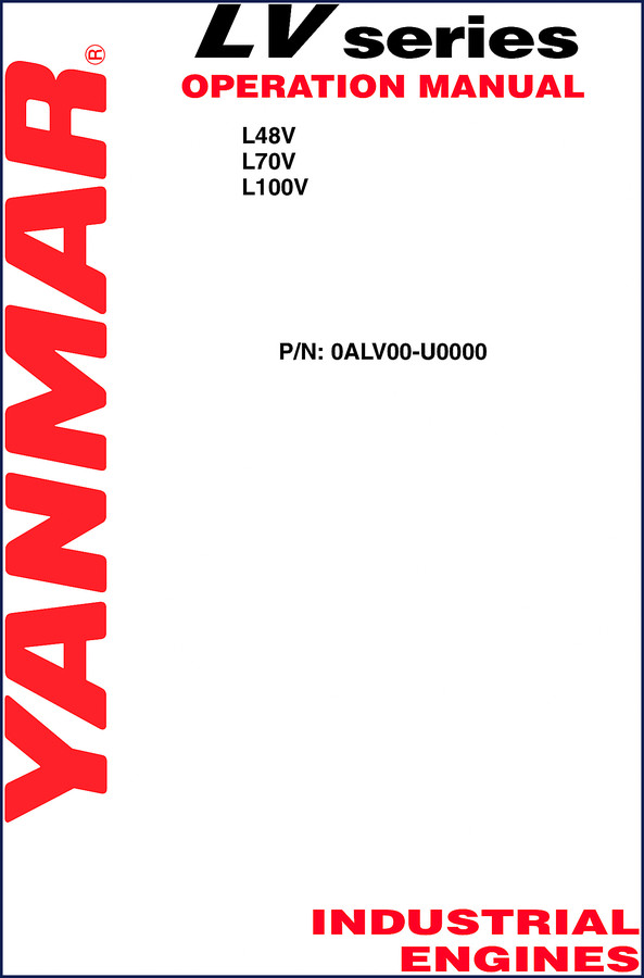 yanmar l48v l70v l100v 2005 operators manual, yanmar manual, yanmar l48v