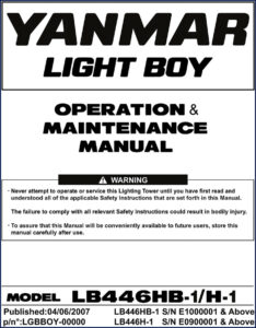 yanmar lb446hb, yanmar manual