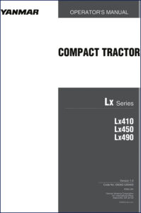 yanmar lx410, lx450, lx490 2011 operators manual, yanmar manual, yanmar lx410,