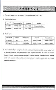 yanmar vio 10 1999 parts catalog, yanmar parts catalog, yanmar vio