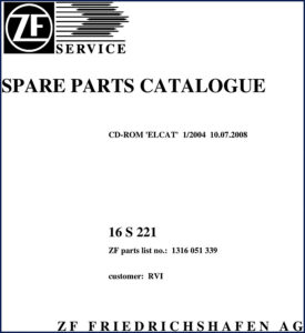 zf 16 s 221 2004 parts catalog, zf parts catalog, zf 16