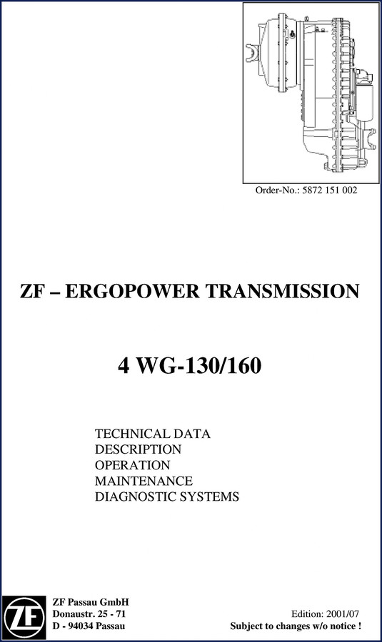 zf 4 wg 260, 4 wg 130, 4, zf manual, zf 4