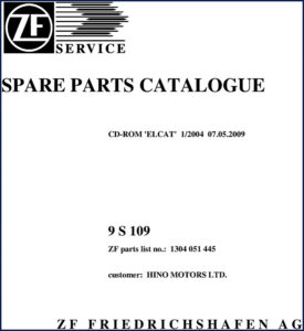 zf 9 s 109 2004 parts catalog, zf parts catalog, zf 9