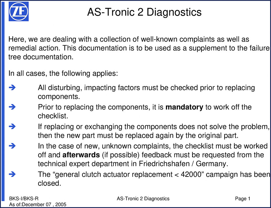 zf as, zf manual