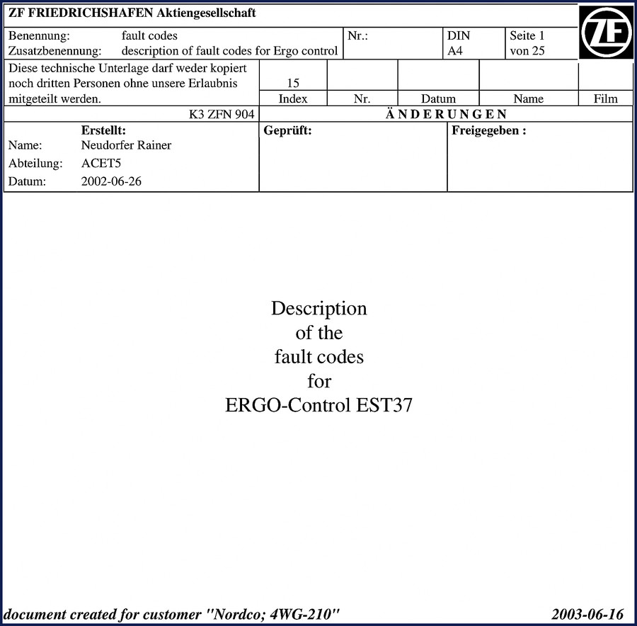 zf ergo, zf manual