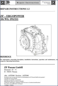 zf wg 191, wg 211 repair manual, zf repair manual, zf wg
