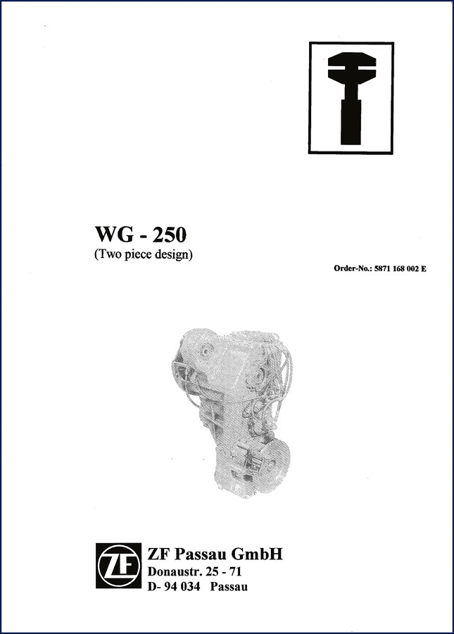 ZF WG-250 1992 Repair Manual – Factory OEM Transmission Guide 1 zf wg, zf manual
