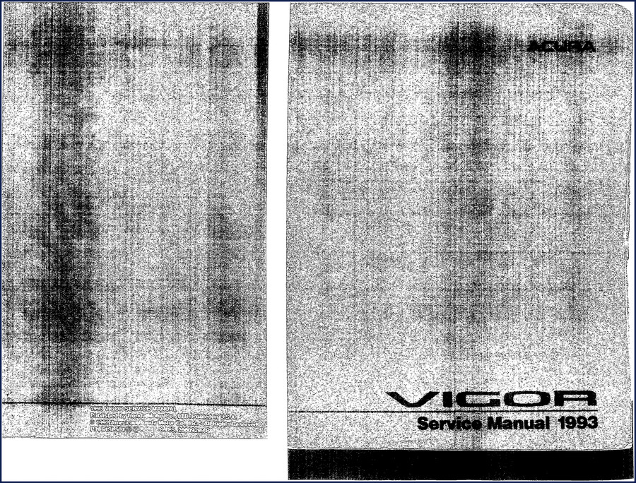 1993 Acura Vigor Service Manual – 681 pages OEM factory manual