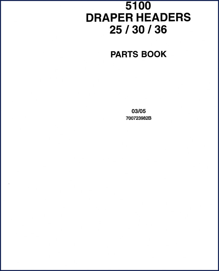 AGCO 5100 2005 Parts Catalog front cover – OEM 277-page factory parts book