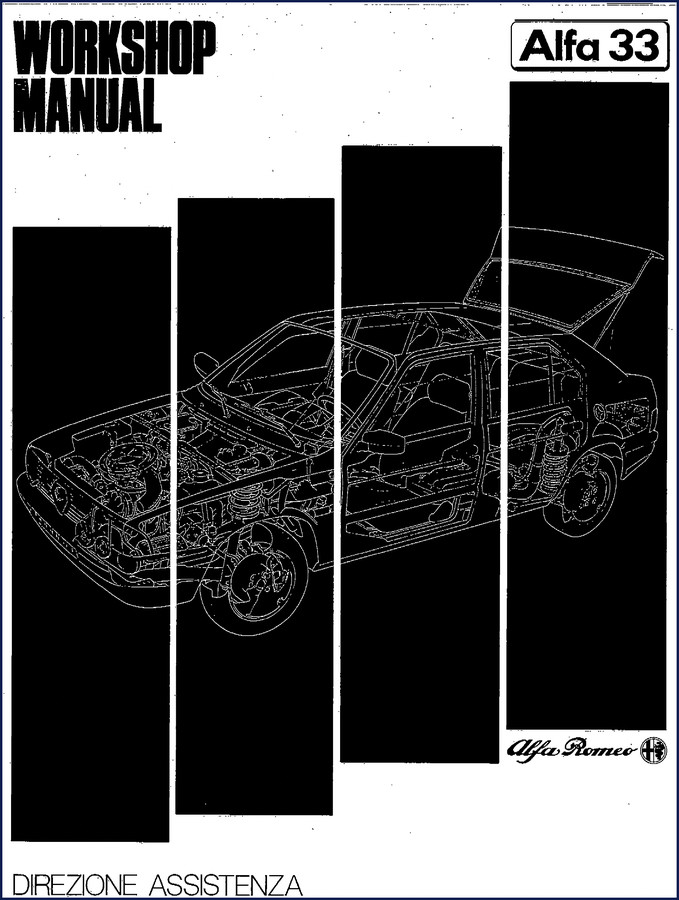 Alfa Romeo 33 Workshop Manual cover – factory service book