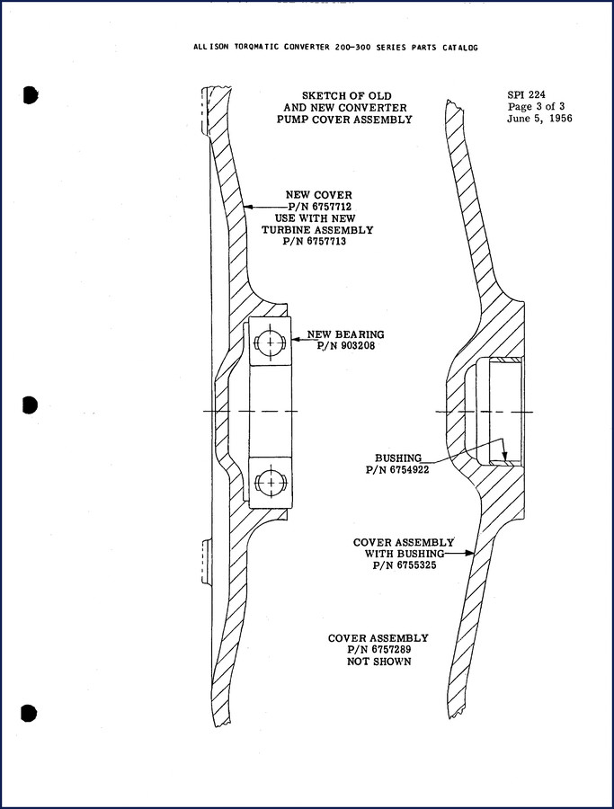 1957 Allison Torqmatic Converter 200-300 Series Parts Catalog cover - OEM factory document