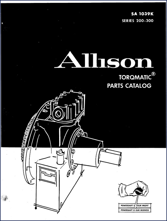 Allison 200 300 TC-300 1976 Parts Catalog cover page showing Torqmatic Converter series