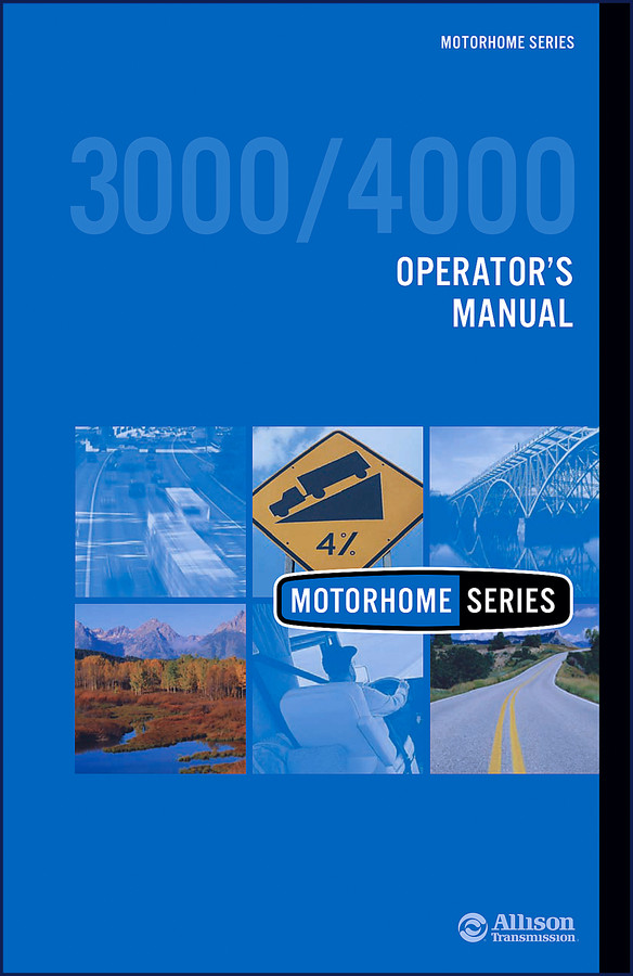 Allison Transmission 3000 MH 4000 MH 2005 Operators Manual cover and table of contents
