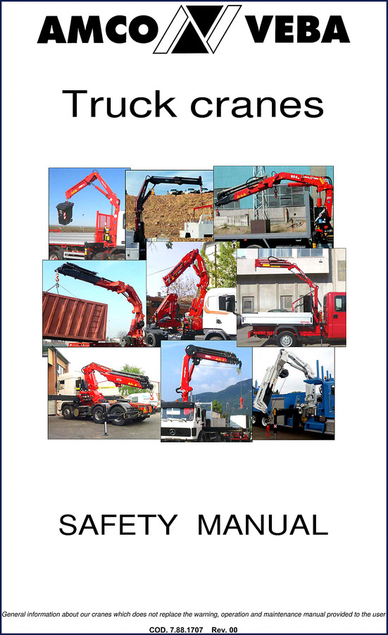 Amco Veba Truck Cranes Operators Manual – 177 pages factory OEM safety and user manual cover