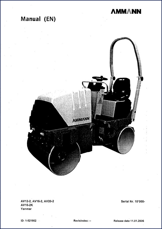 Ammann AV16-2K 2006 Technical Manual cover and diagram page