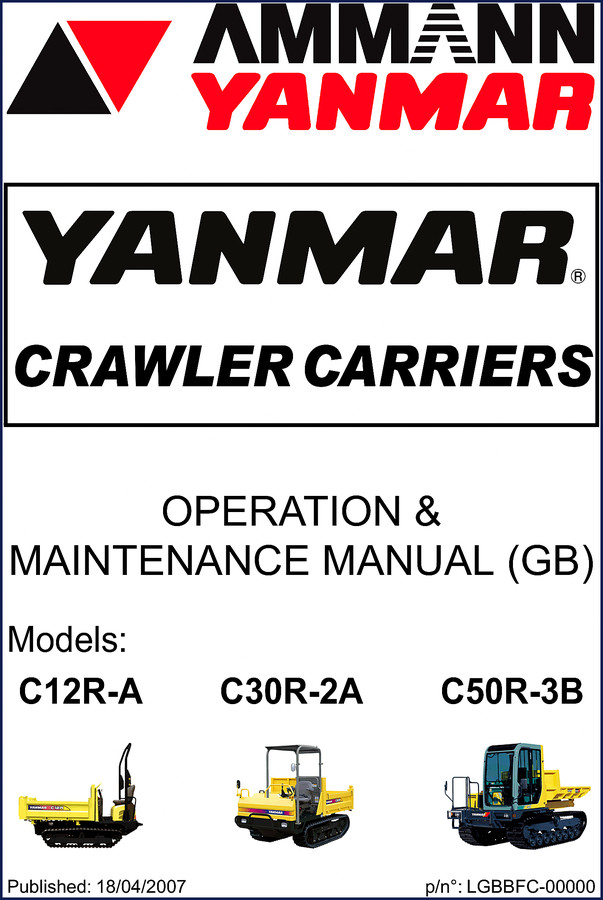 Ammann Yanmar C12R-A, C30R-2A, C50R-3B 2007 Operation and Maintenance Manual cover