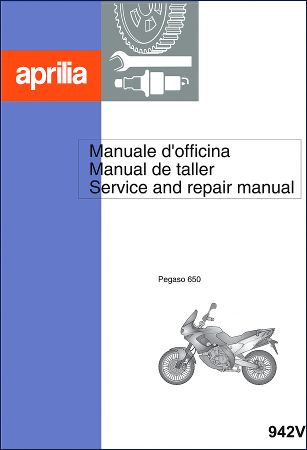 Aprilia Pegaso 650 Workshop Manual cover – factory service and repair manual 311 pages
