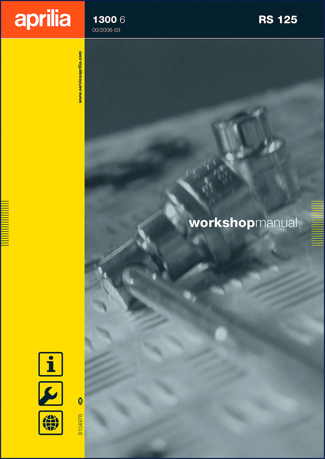 Factory Aprilia RS 125 2006 Workshop Manual cover – 194 page OEM document