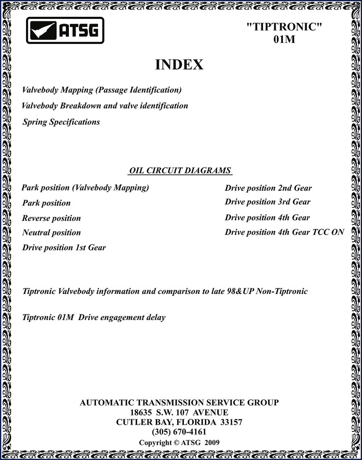 ATGS 01M 2009 Technical Manual valve body mapping page