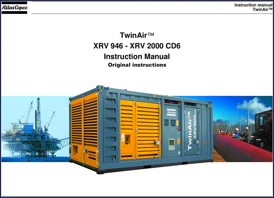 Atlas Copco XRV 946 XRV 2000 CD6 Operators Manual cover page