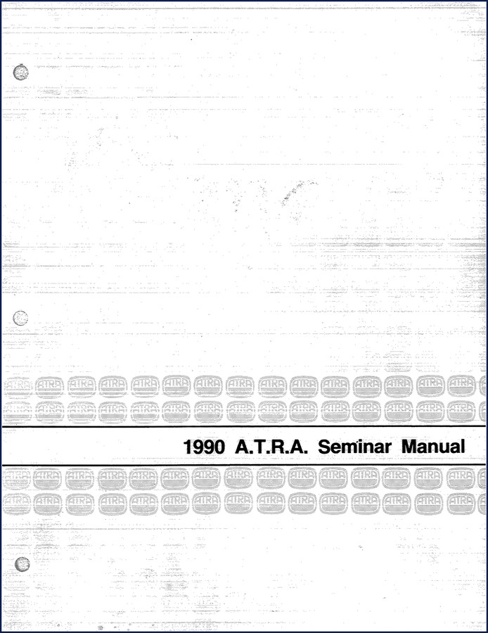 1990 ATRA Technical Manual - 440-T4, AXOD, A4LD transmission diagnostic cover