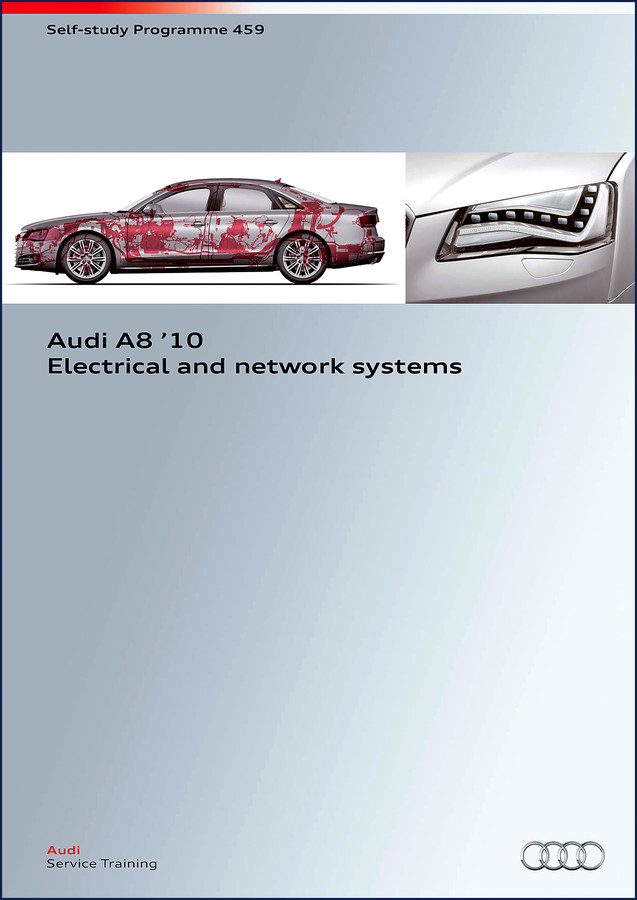 Audi A8 2010 Training Manual cover - factory electrical system guide