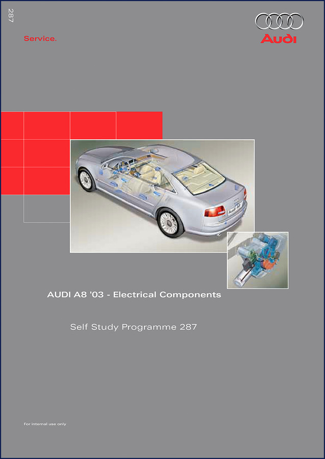 Audi A8 2003 Training Manual electrical components cover page