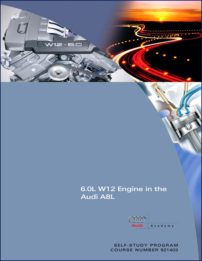 2004 Audi A8L W12 6.0L Training Manual cover – factory self-study programme
